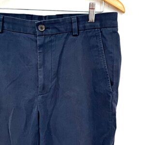 Brooks Brothers Clark Navy Chino Pants 33x30 Cotton Flat Front Straight Leg Prep